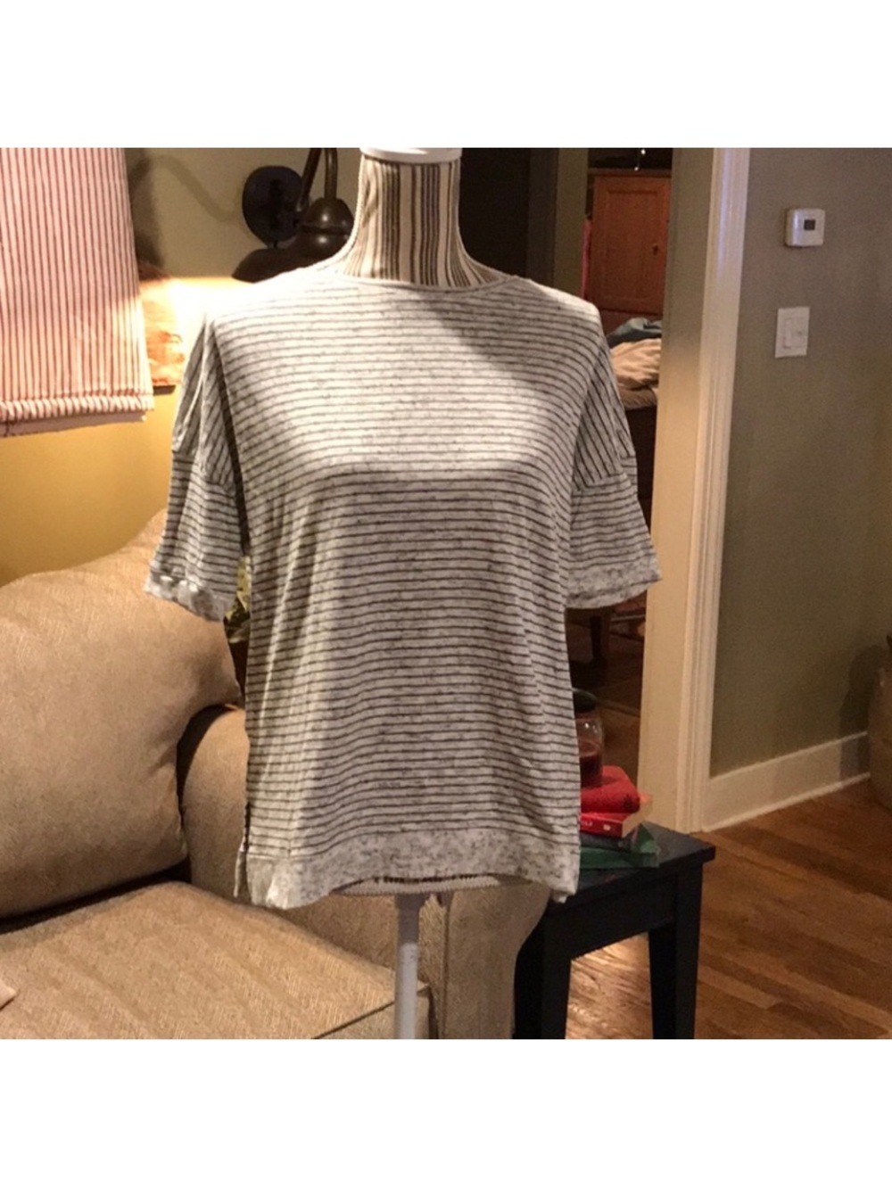 Women’s Striped Short Sleeve Tee - Liz Claiborne Like New Large